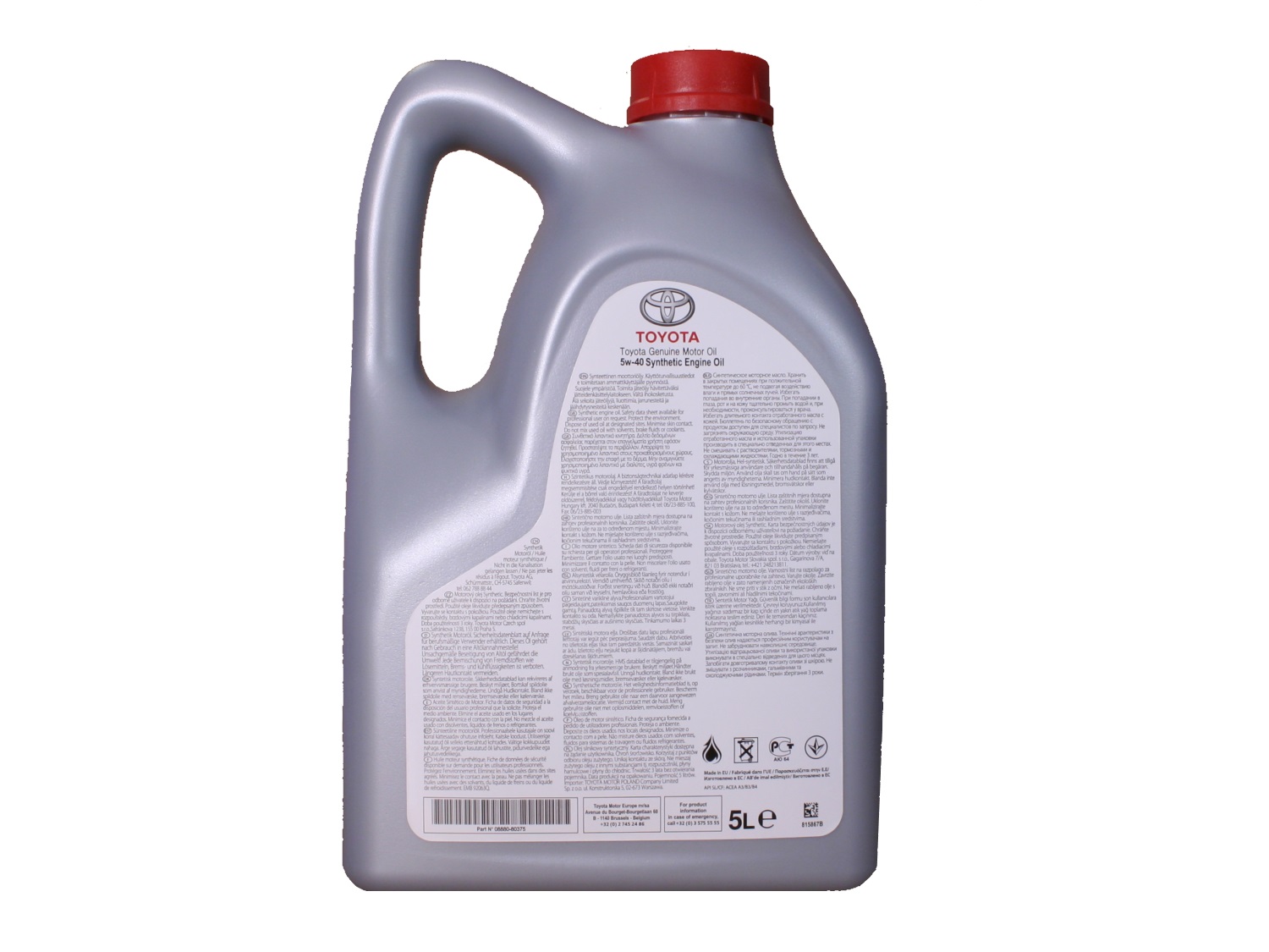 Масло тойота 5w40 5. Toyota Synthetic 5w40. Тойота engine Oil 5w-40. Toyota SAE 5w-40. Toyota 5w40 5л 0888080375.