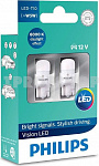 Philips T10 LED 6000K 12V  2шт. лампа светодиодная